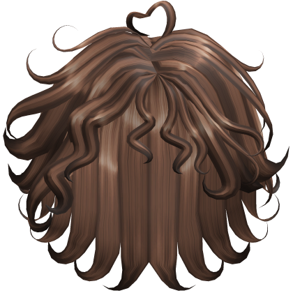 wavy wolfcut brown heart boy hair mullet anime Roblox item