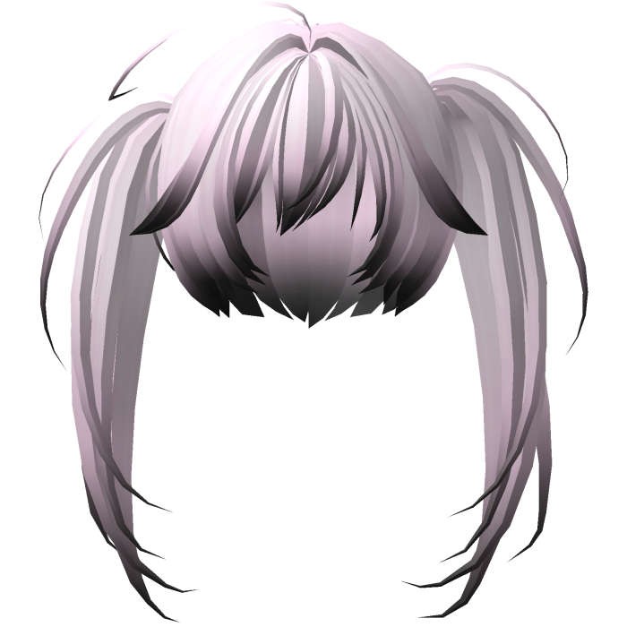 messy asymmetrical moe pigtails in pink fade