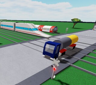 Crash cars into trains!
