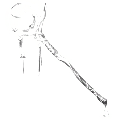 Emissive Fantasy Moon Staff Glowing White