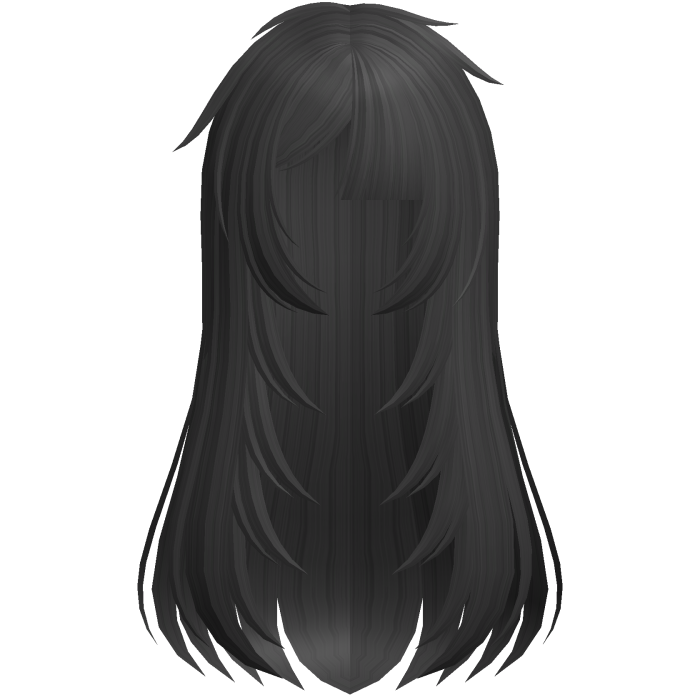🖤 layered messy fallen angel hair in dark grey