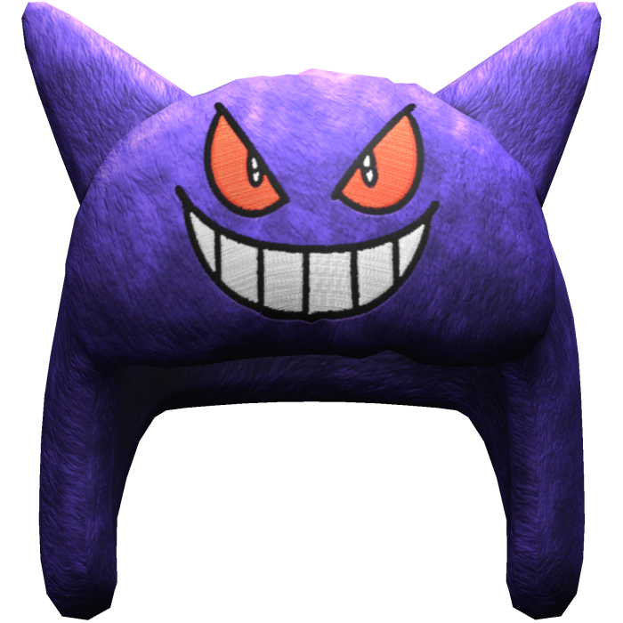 Y2K Grunge Gengar Ushanka Purple and Red