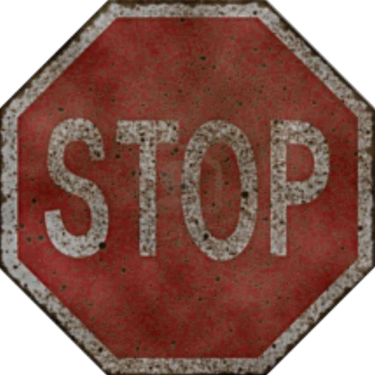 Corroded/Rusty Stop Sign