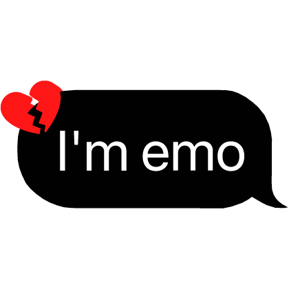 I'm emo text bubble Roblox item