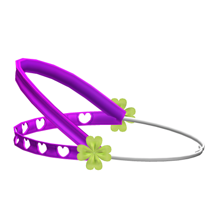 ♡ cute kawaii clover braces headgear in purple