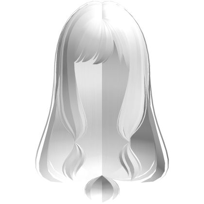 wispy thin silky long tied moe hair white