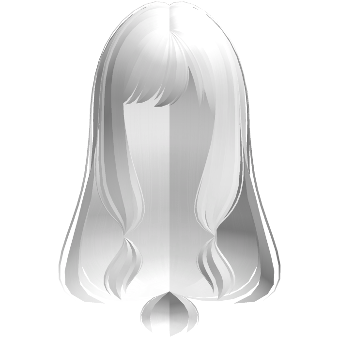 wispy thin silky long tied moe hair white