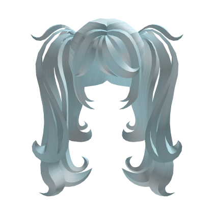 fluffy cute cozy kawaii cyan pigtails Roblox item