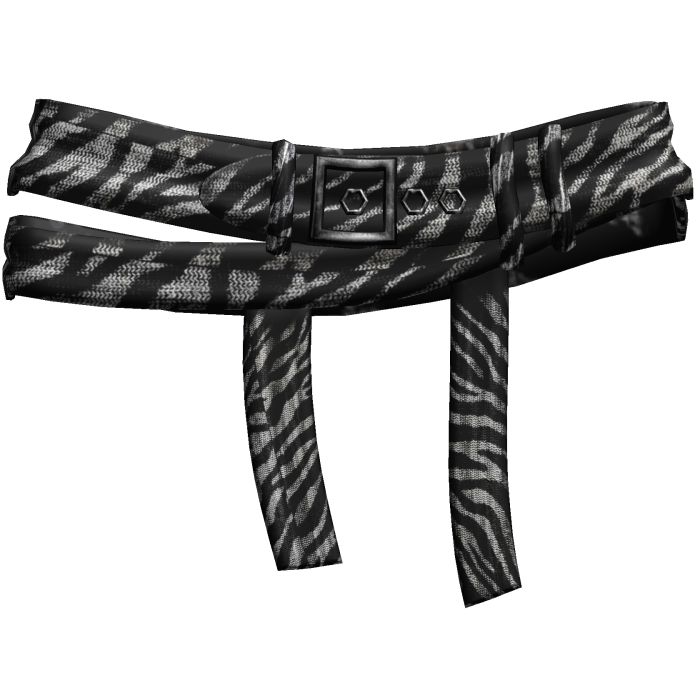 Zebra Print Vkei Emo Double Belt 6.