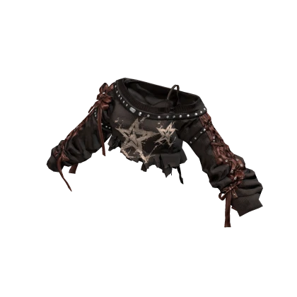 Cozy y2k off shoulder sweater w/ tank (Dark Brown) Roblox item render