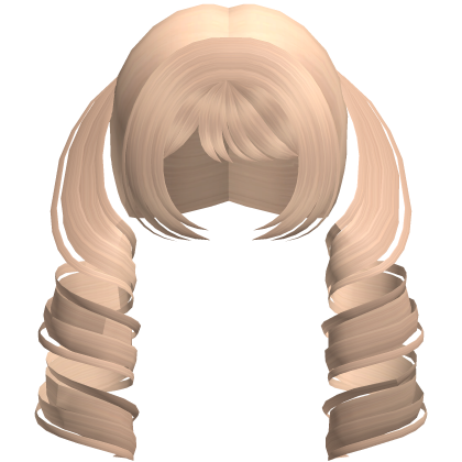 Cute Swirly Long Pigtails (Blonde)