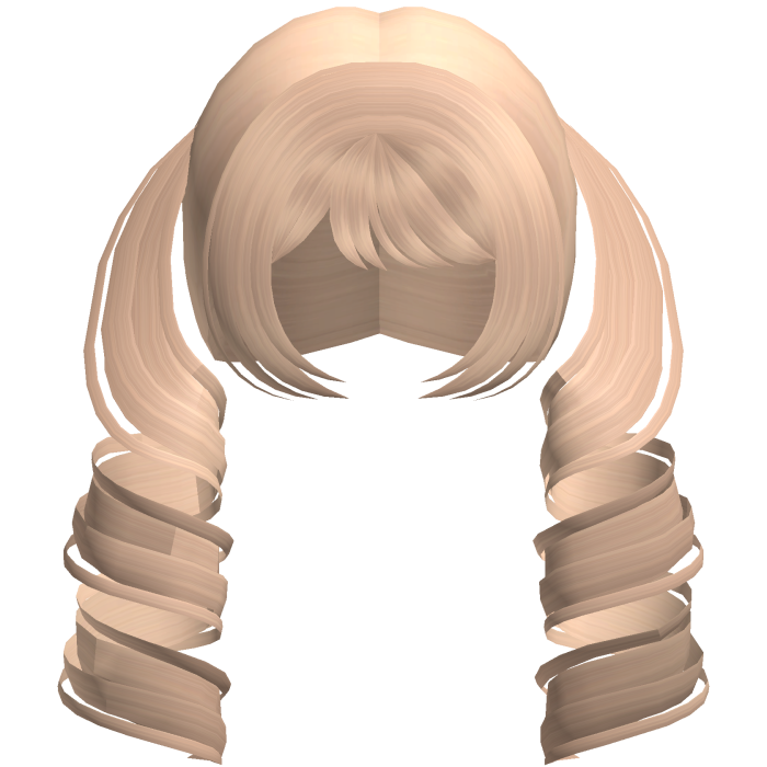 Cute Swirly Long Pigtails (Blonde)