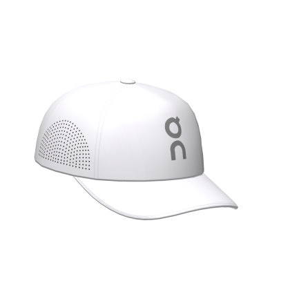Casquette de sport ON Running Blanc Gris l'Envers