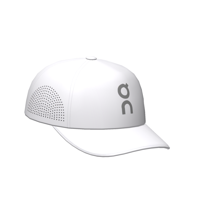 Casquette de sport ON Running Blanc Gris l'Envers