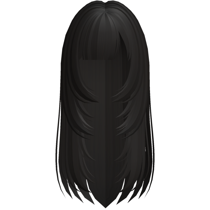 adorable long layered hime bang hair dark brown