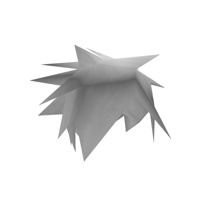 classic white low poly hair - fits diamond head Roblox item