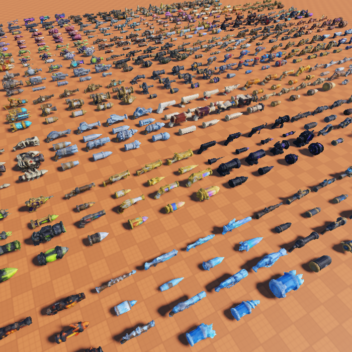 300+ Low Poly Evolving FPS Gun & Ammo Models preview 3