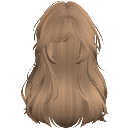 Dirty Blond Long Wavy Anime Girl Hair w/ Bangs Roblox item