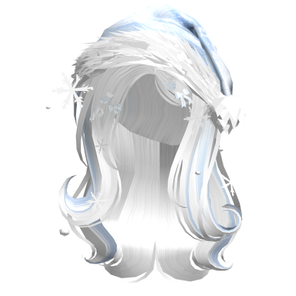 Shy Gentle Swirls w/Santa Hat (Sky Blue)