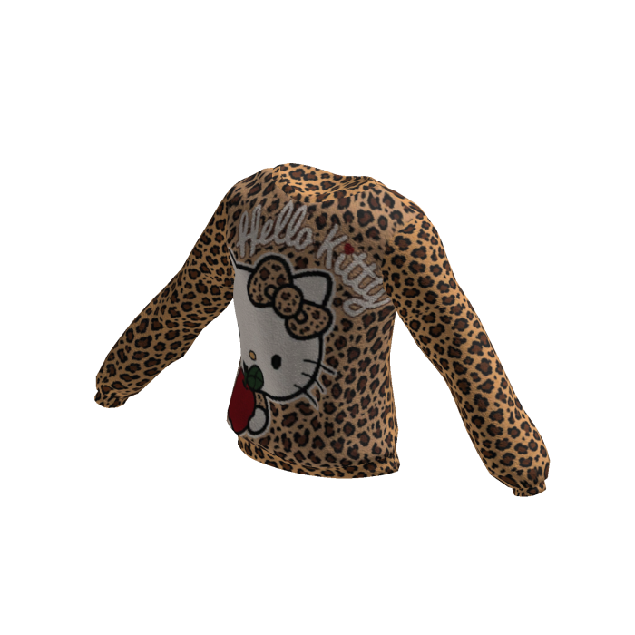 Leopard Hello Kitty Knit Sweater