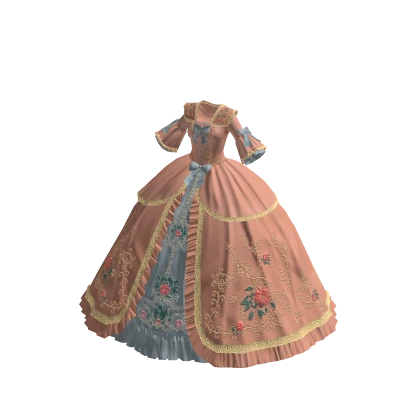 ♾️ Pink & blue rococo style gown | Roblox Item - Rolimon's
