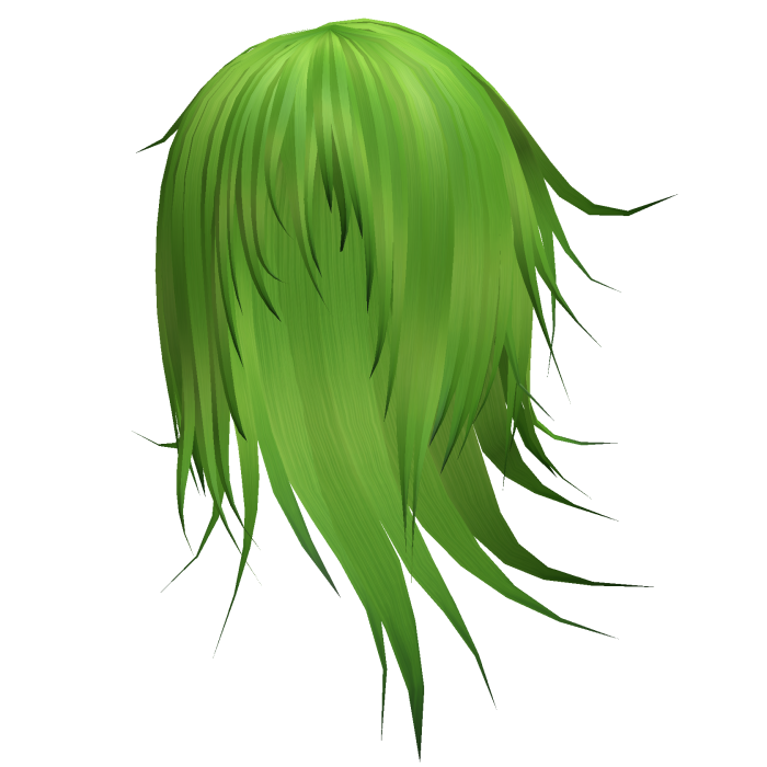 Grass Green Windy Long Model Hair 74. 