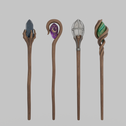 Magical Staff Pack - Fantasy Wizard Weapons