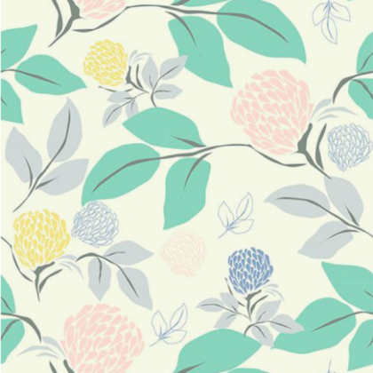 [WALLPAPER] creme flowers and green Roblox decal