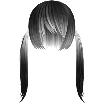 Black Fade Vkei Long Spiky Pigtails Hair Roblox item