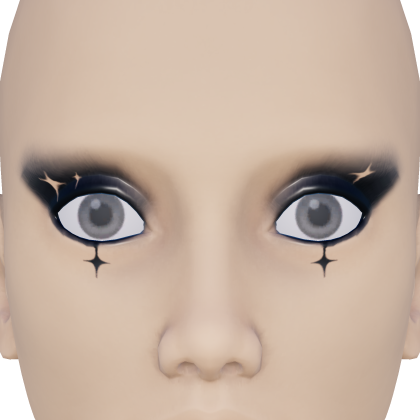 Halloween Y2K Emo Black Eyeshadow with Sparkles