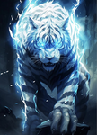 Blue fire tiger