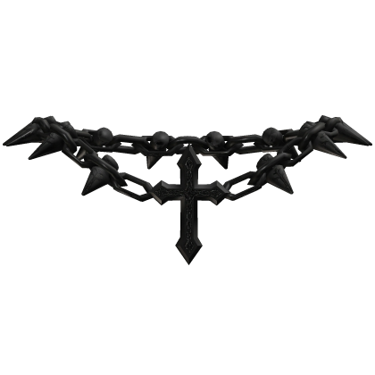Black Goth Cross Chain Roblox item