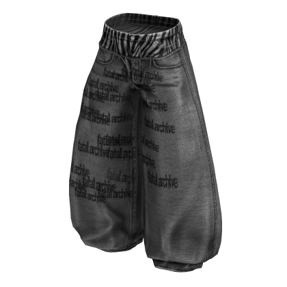 Gray Baggy Skater Zebra Denim