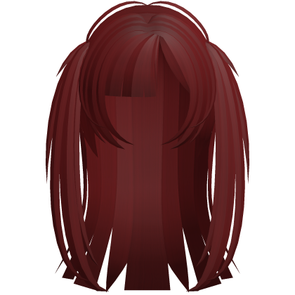emo vkei moe vamp long choppy hair red Roblox item