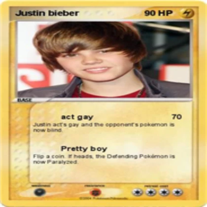 Justin Biebers PKMN CARD