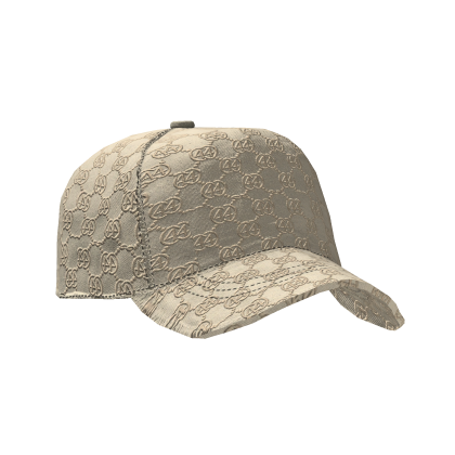 Gorra Monograma De Diseñador Beige (Hacia Atrás) thumbnail