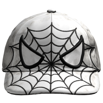 White Spider Men Web Y2K Hat