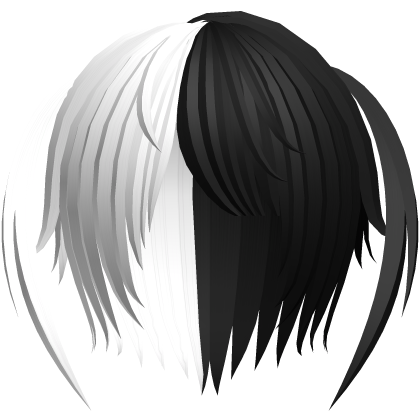 (ﾐዕᆽዕﾐ) layered cute twintails in white & black Roblox item