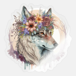Wolf flower fan group