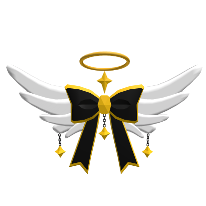 Black Bow Angel Wings Accessory Roblox item