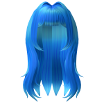Blue Long Straight Hair