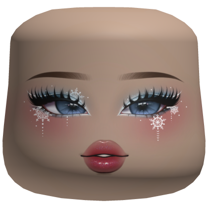 Chilly Winter Blue Eyes w Starry Snow Makeup