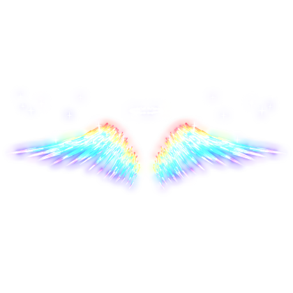 Glowing Sparkle Wings w/ Halo - Rainbow