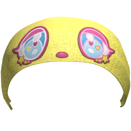 Kawaii Anime Eyes Headband in Yellow