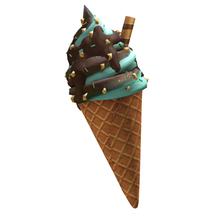 Drizzle Sprinkle Swirl Ice Cream Cone ChocoMint Roblox item