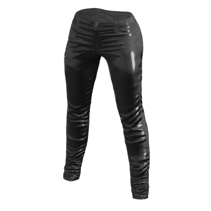 Leather Skinny Pants Liquid Metal