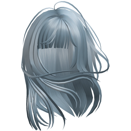 Windswept Long Bangs Hair - Ice Blue