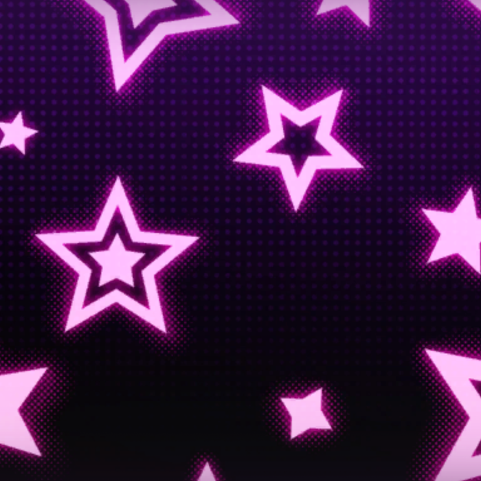 Pink Neon Glowing Stars