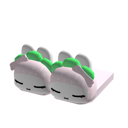 (1.0) cute pink strawberry bunny slippers