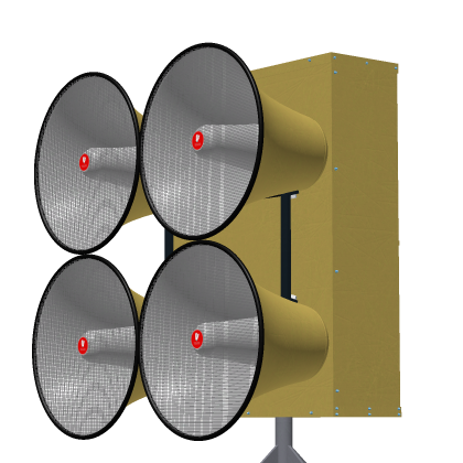 Federal Signal EOWS*408 (Yellow Middle Horns)